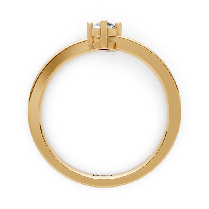 Pinkring Wrap 2 Diamanten - 18K Goud - 0,1 ct