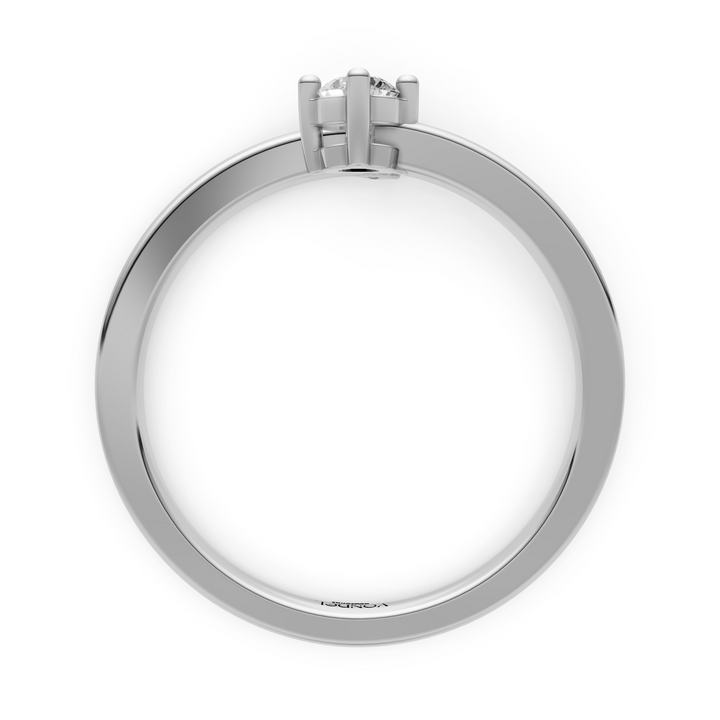 Pinkring Wrap 2 Diamanten - 18K Goud - 0,1 ct