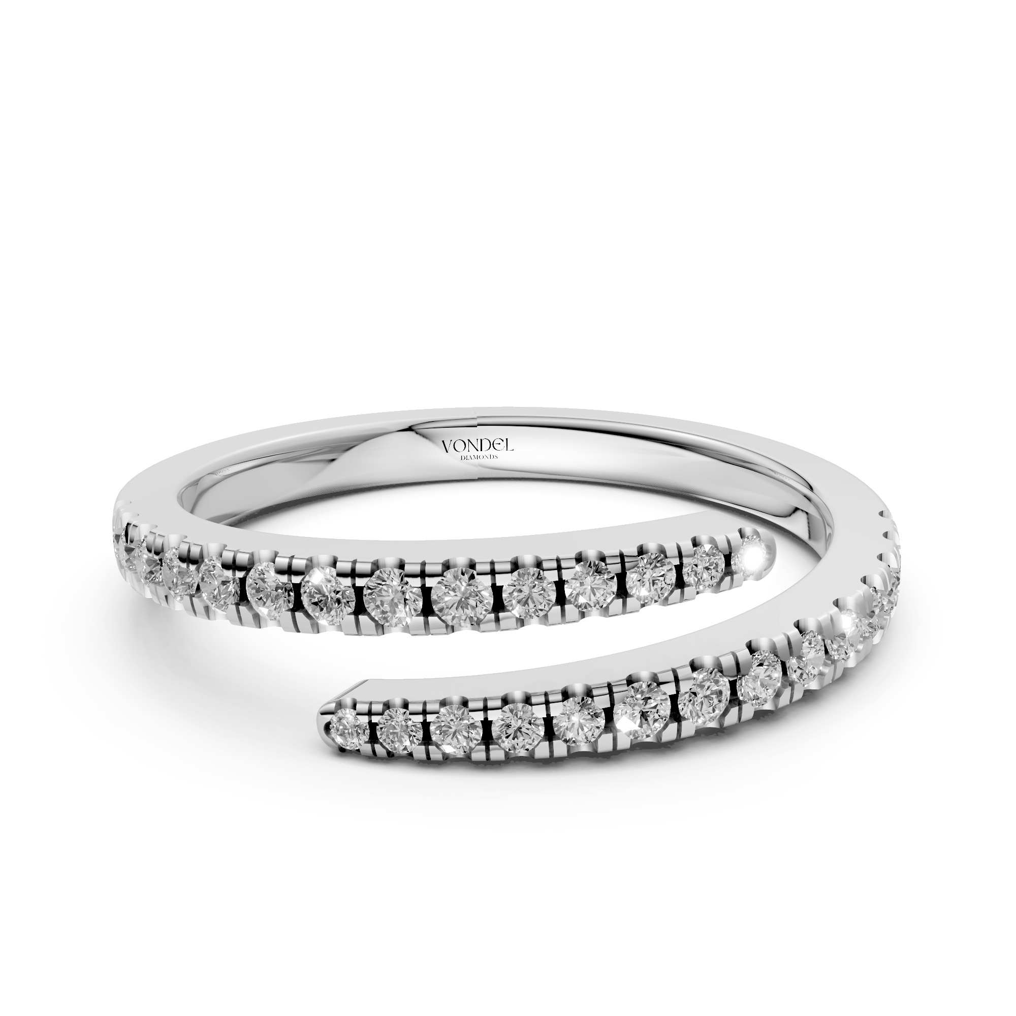 Alexia - In Stock - Wrap Around Lab Grown Diamond Ring with Pave - 18K Gold - 0,28 ct