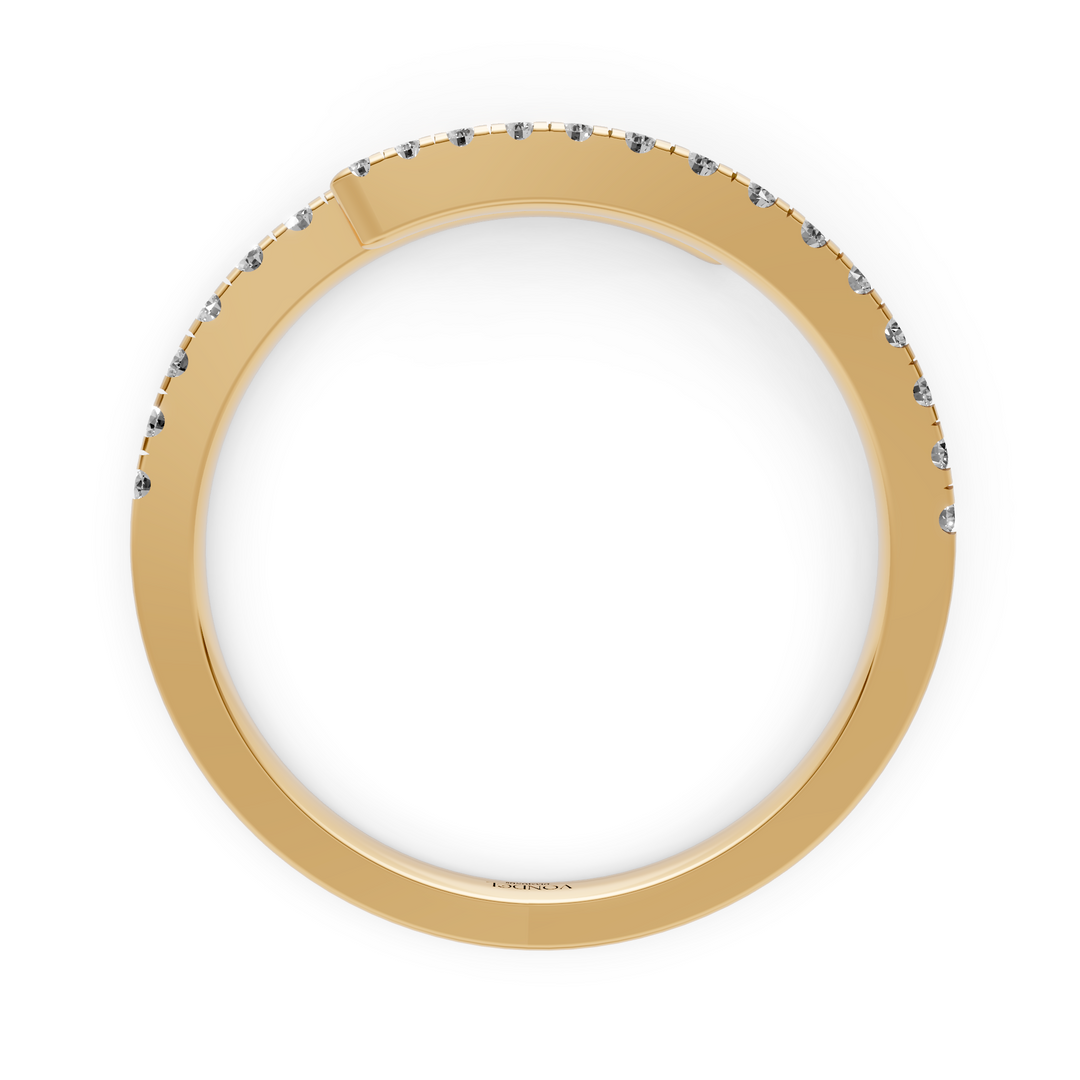 Wrap around Ring met Pave - 18K Goud - 0,28 ct