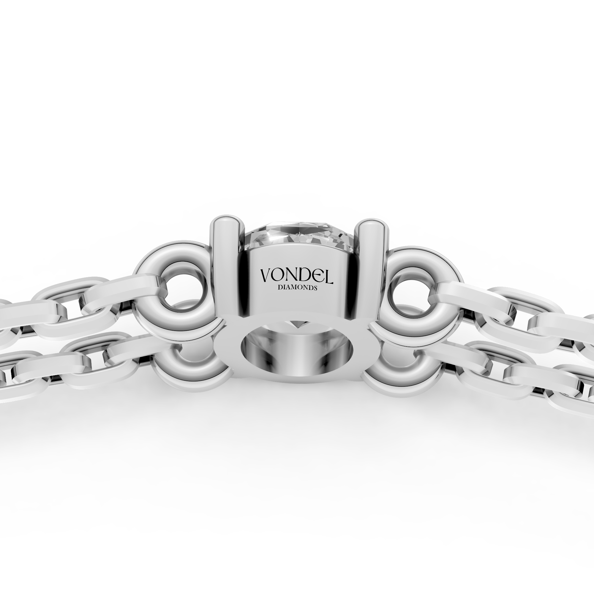 Bo - In Stock - Oval Lab Grown Diamond Bracelet Fine Chain - 18K Gold - 0,25 ct