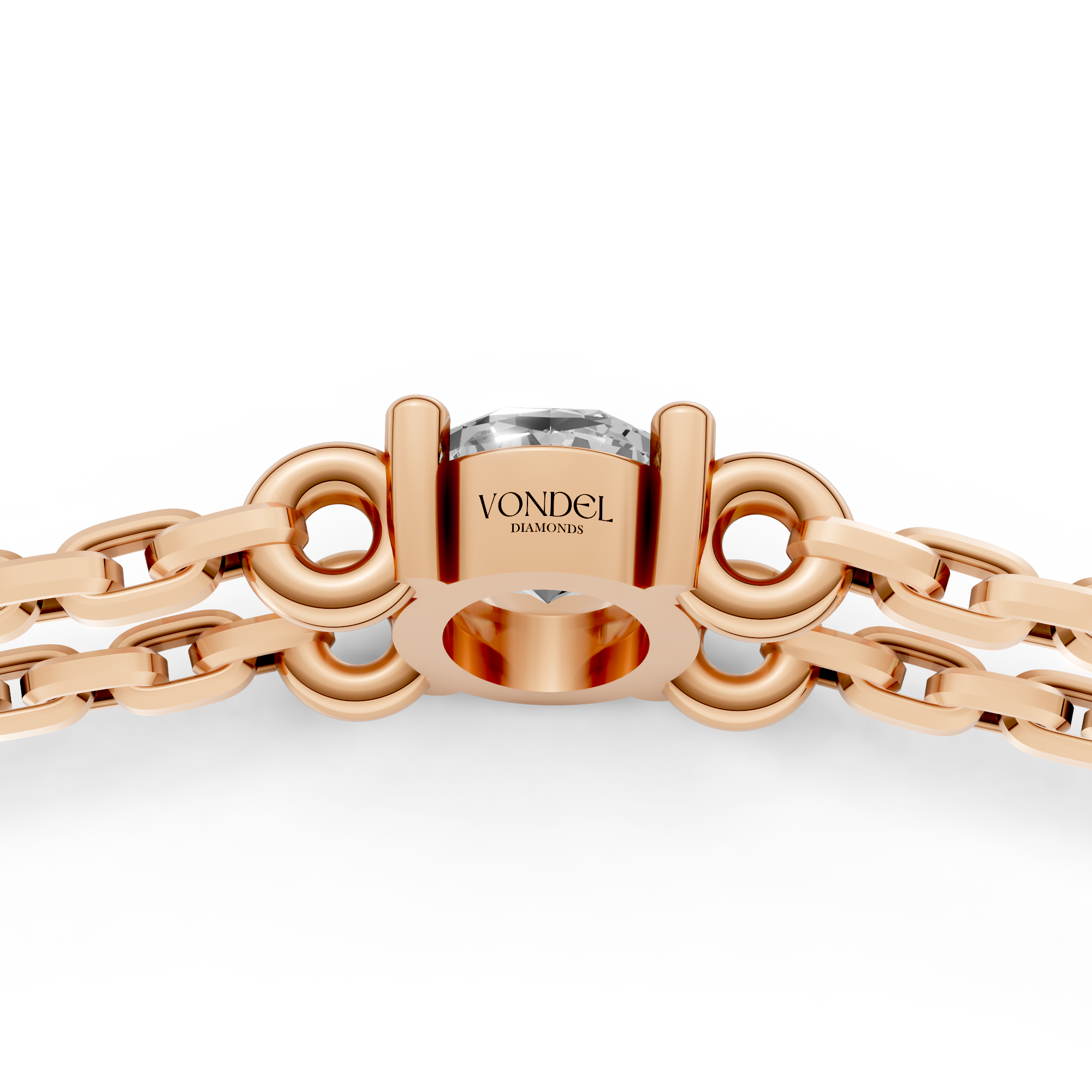 Bo - In Stock - Oval Lab Grown Diamond Bracelet Fine Chain - 18K Gold - 0,25 ct