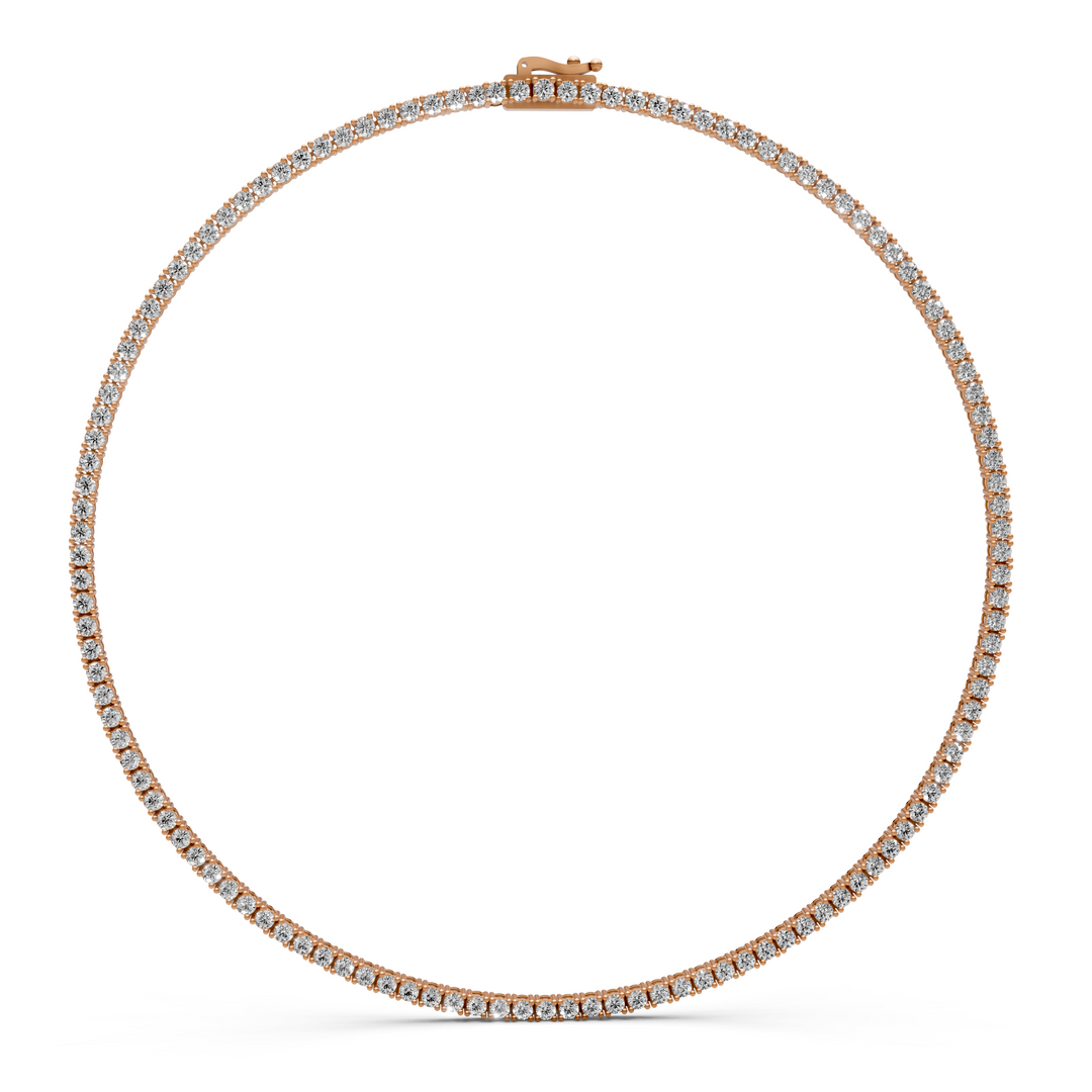 Tennis Choker Ketting - 18K Geelgoud - 8,00 ct
