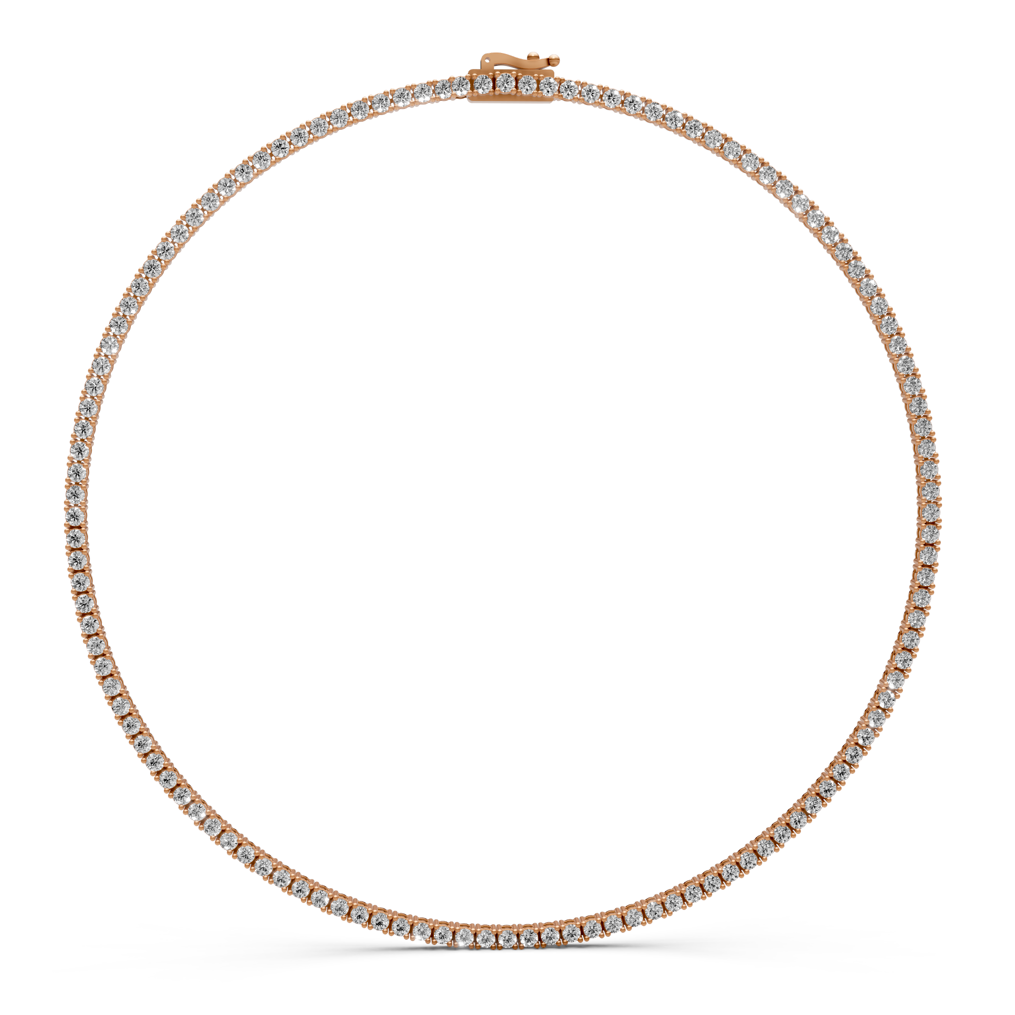 Paige - In Stock - Tennis Choker Lab Grown Diamond Necklace - 18K Gold - 8,00 ct