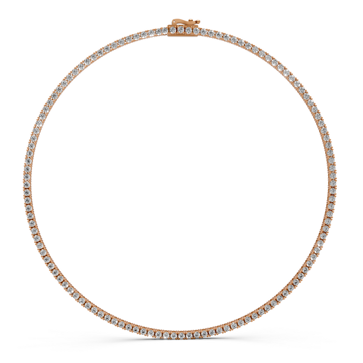 Tennis Choker Ketting - 18K Geelgoud - 8,00 ct