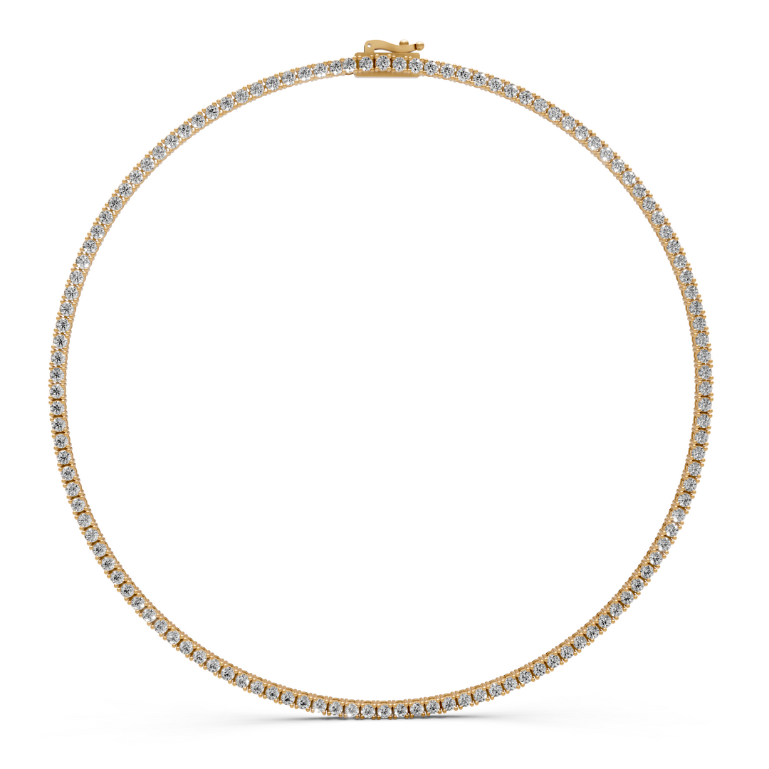Diamanten Tennis Collier 42 cm - 18K Goud - 14 ct Lab Diamant