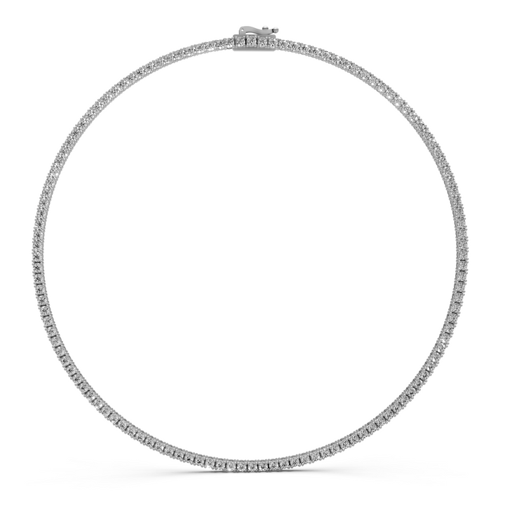 Tennis Choker Ketting - 18K Geelgoud - 8,00 ct