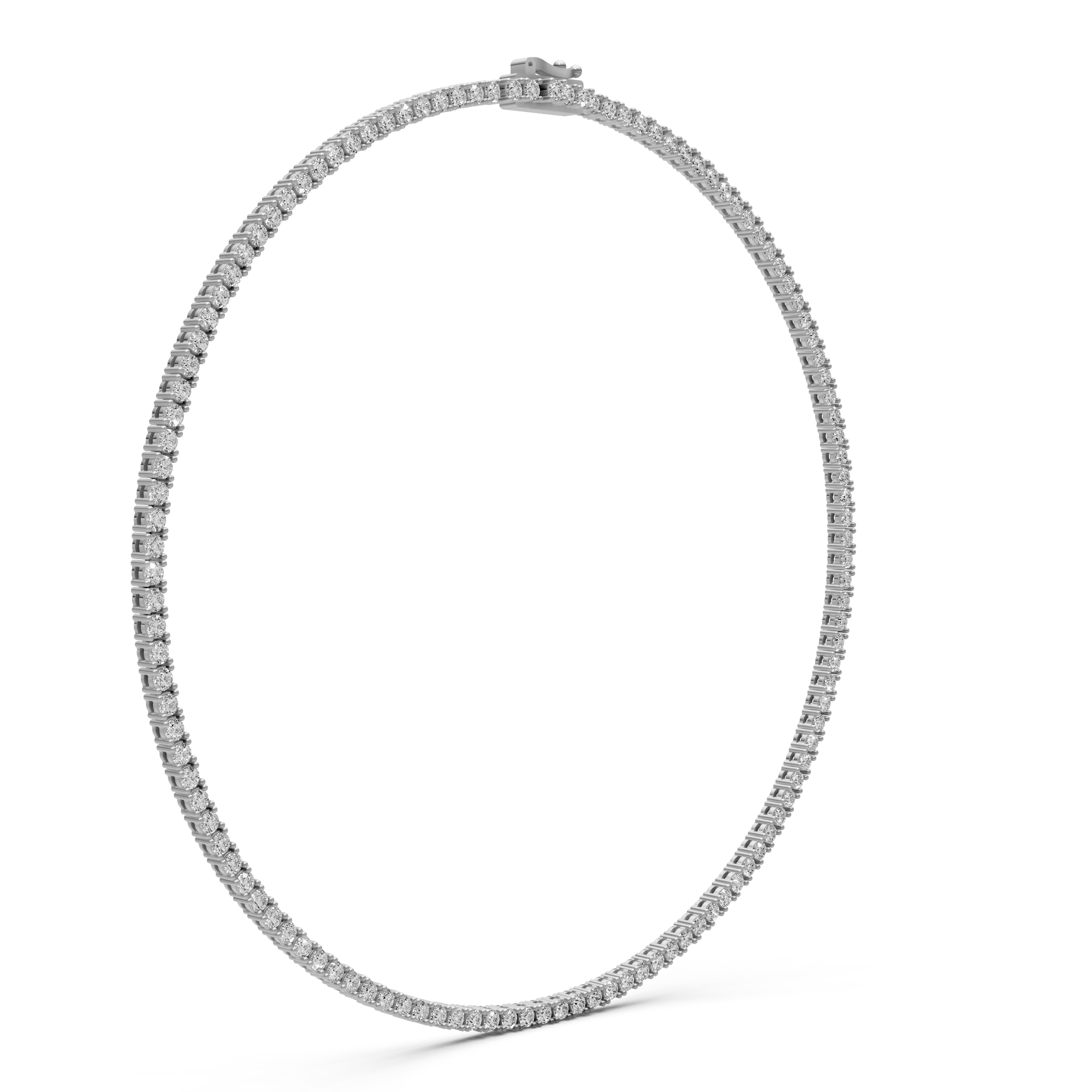 Paige - In Stock - Tennis Choker Lab Grown Diamond Necklace - 18K Gold - 8,00 ct