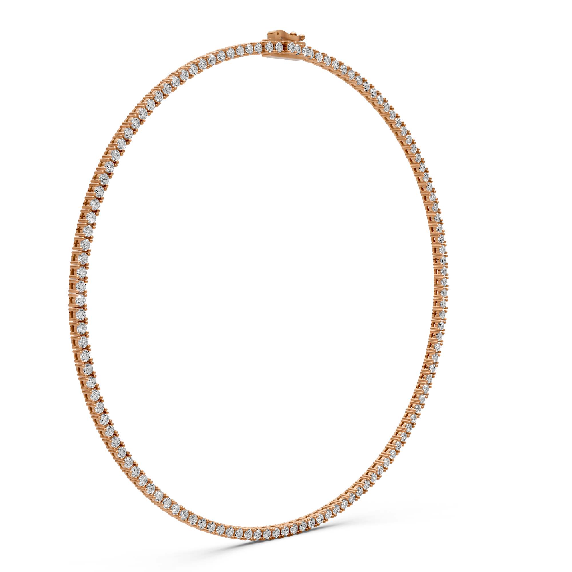 Paige - In Stock - Tennis Choker Lab Grown Diamond Necklace - 18K Gold - 8,00 ct
