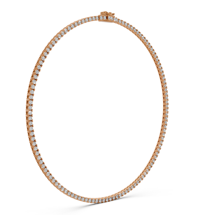 Tennis Choker Ketting - 18K Geelgoud - 8,00 ct