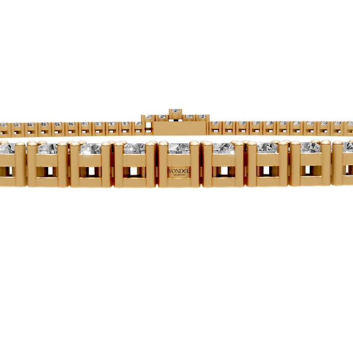 Tennis Choker Ketting - 18K Geelgoud - 8,00 ct