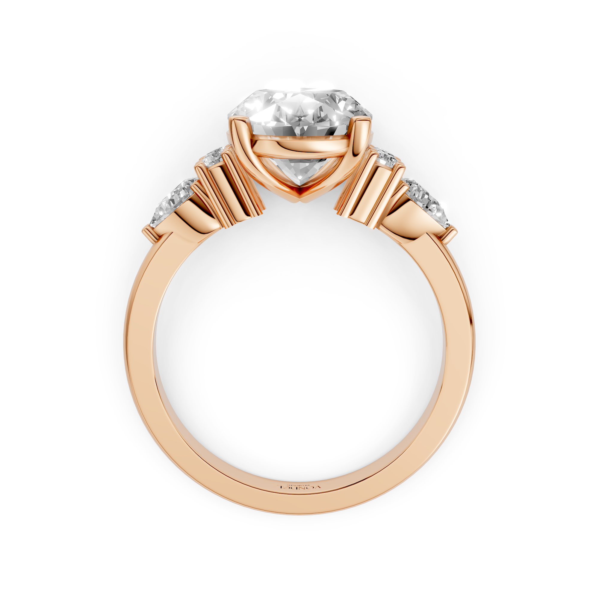 Pauline - In Stock - Oval Cluster Lab Grown Diamond Ring - 18K Gold - 2,82 ct