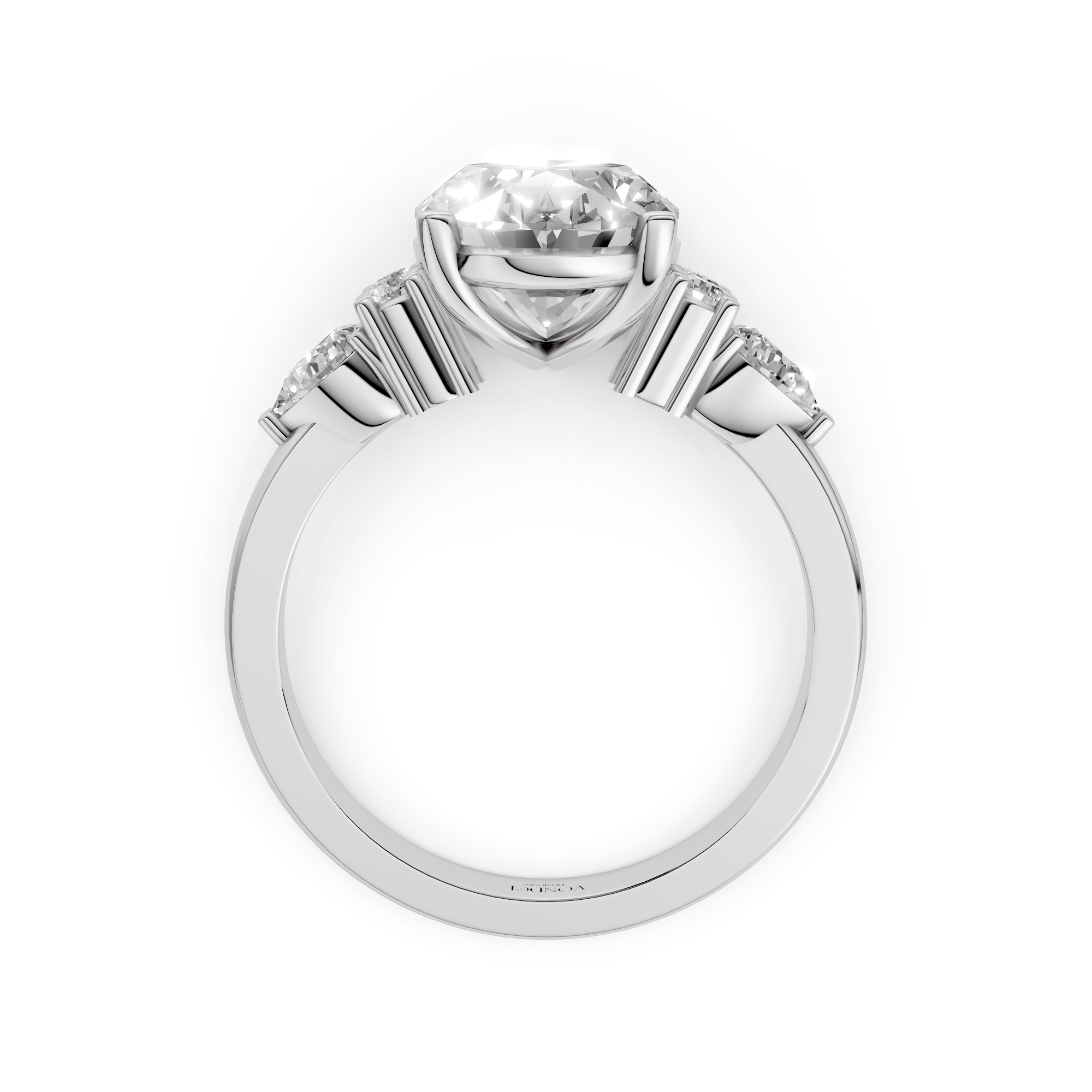 Pauline - In Stock - Oval Cluster Lab Grown Diamond Ring - 18K Gold - 2,82 ct