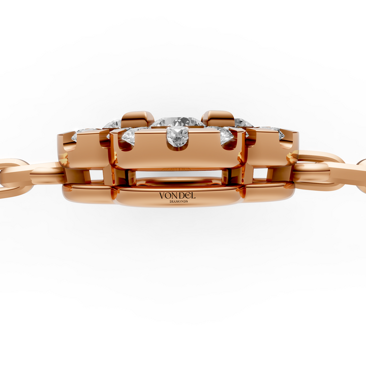 Armband Pave Flower - 18k Geelgoud -3,2 ct