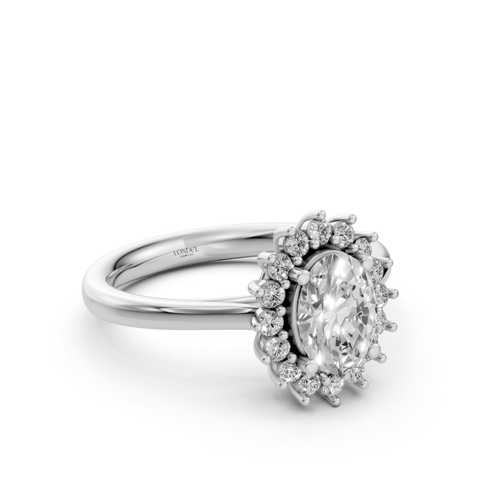Oval Flower Ring - 1,10 ct