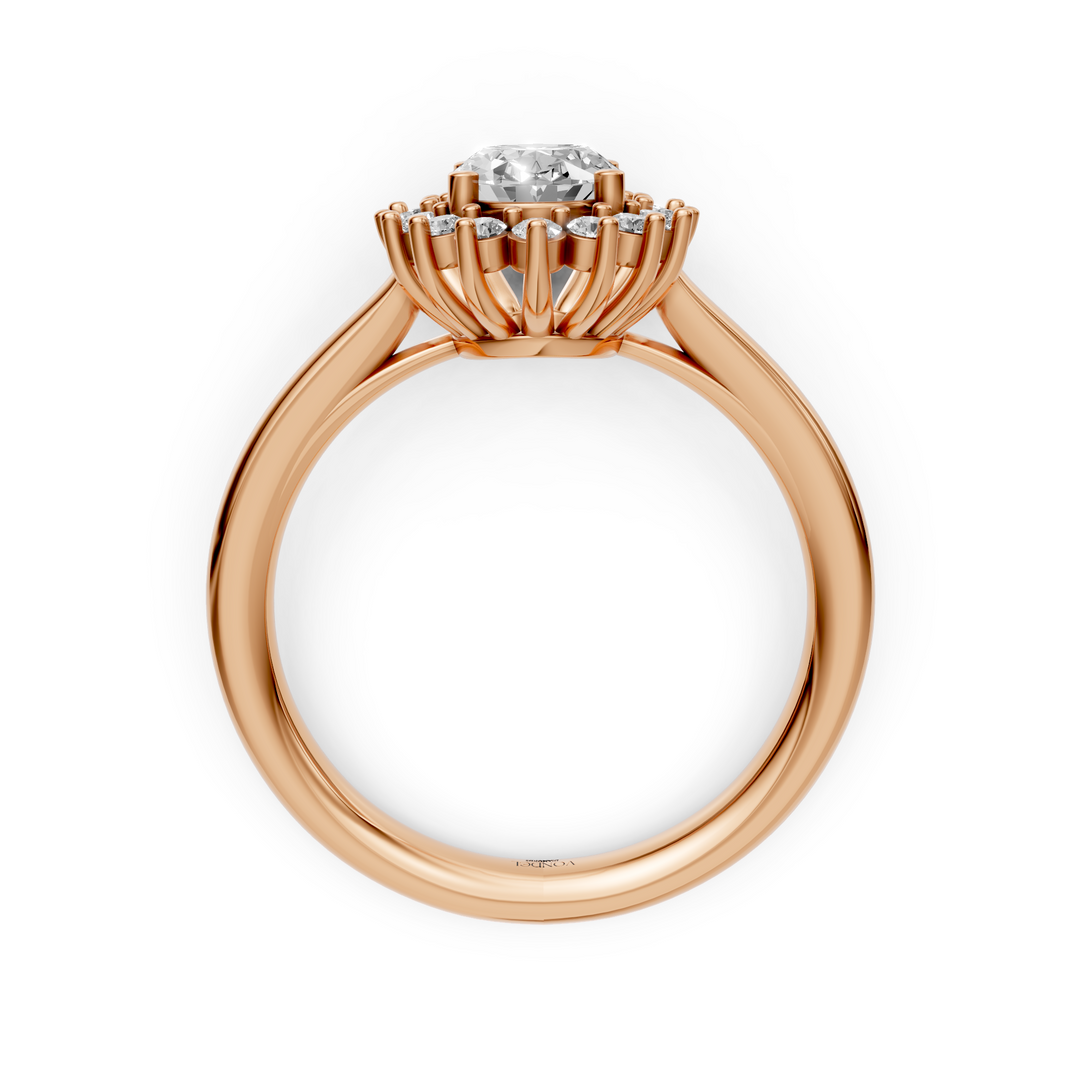 Oval Flower Ring - 1,10 ct