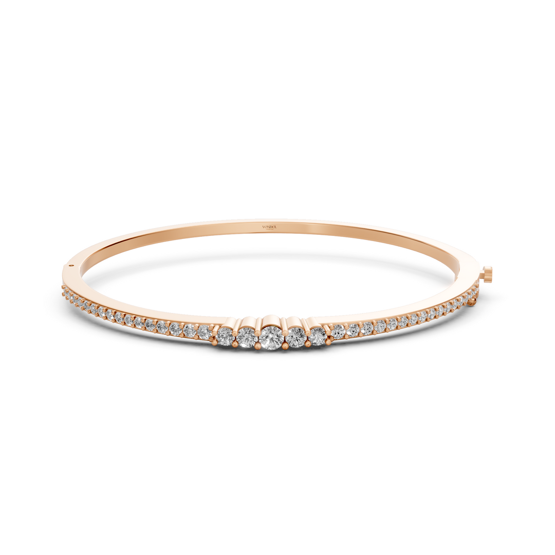 Bangle met Verloop in Diamant-Grootte - 18k Goud - 1,3 ct
