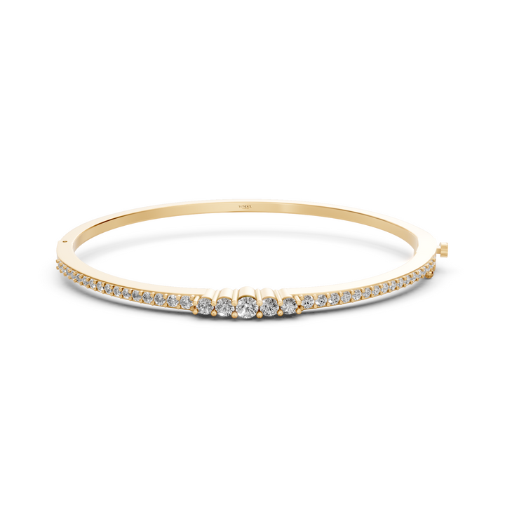 Bangle met Verloop in Diamant-Grootte - 18k Goud - 1,3 ct