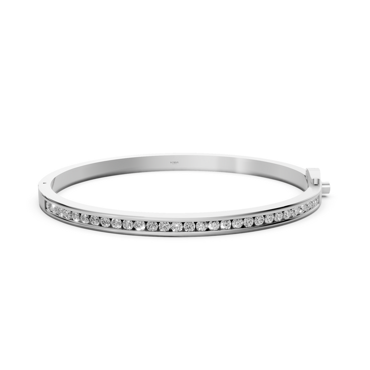 Bangle met Diamanten Channelzetting Slim - 18k Geelgoud - 1,43 ct