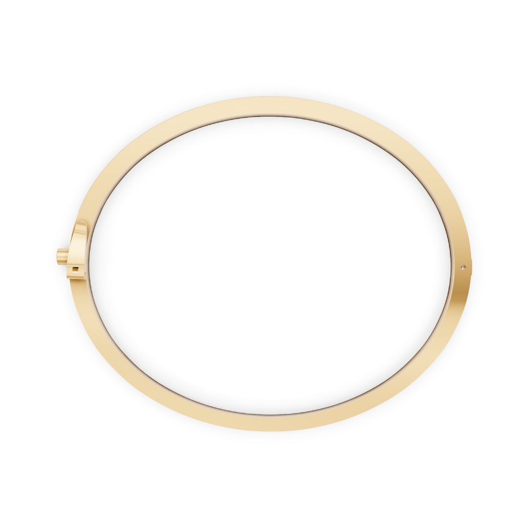 Bangle met Diamanten Channelzetting Slim - 18k Geelgoud - 1,43 ct
