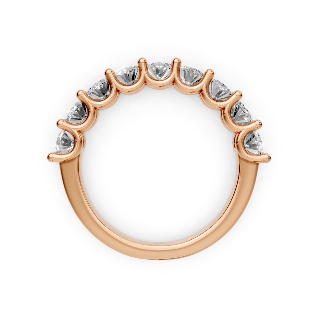 Oval half eternity Ring, U zetting - 2,30 ct