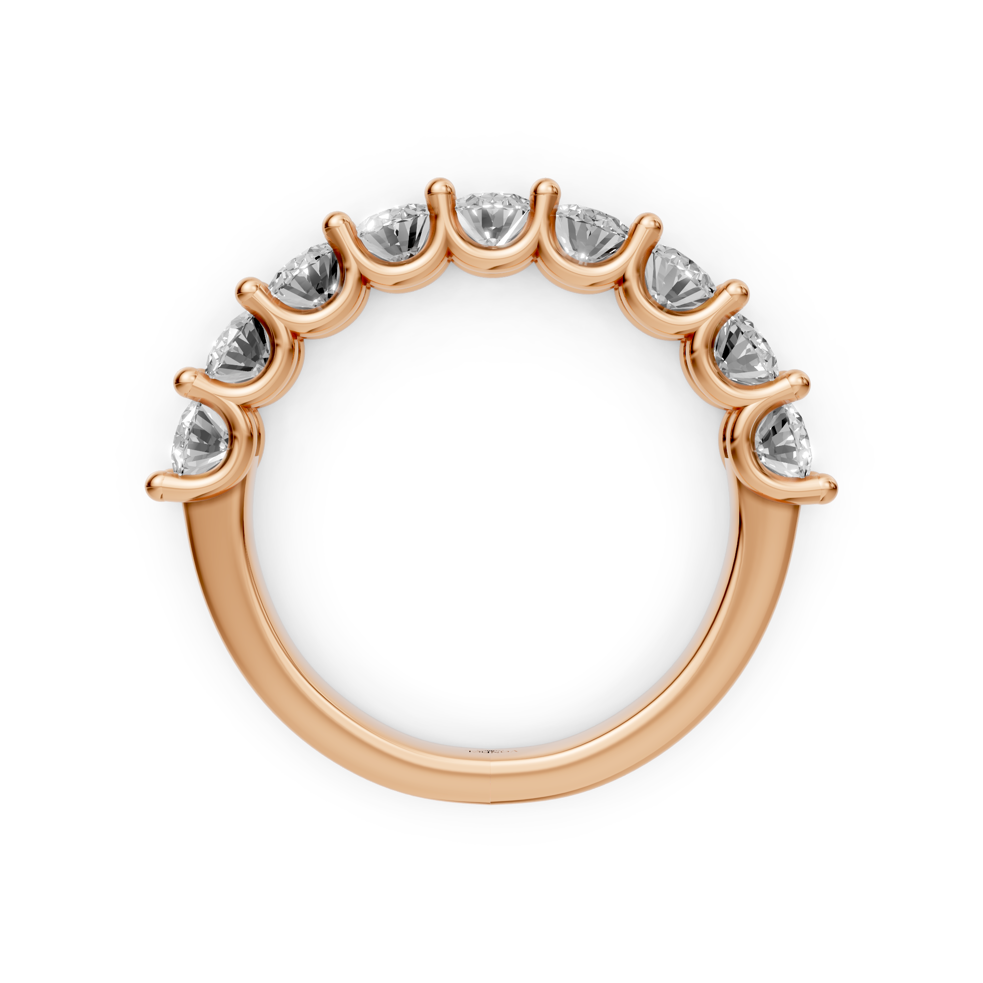 Ashley - Oval Half Eternity Lab Grown Diamond Ring, U-Setting - 18K Gold - 2,30 ct