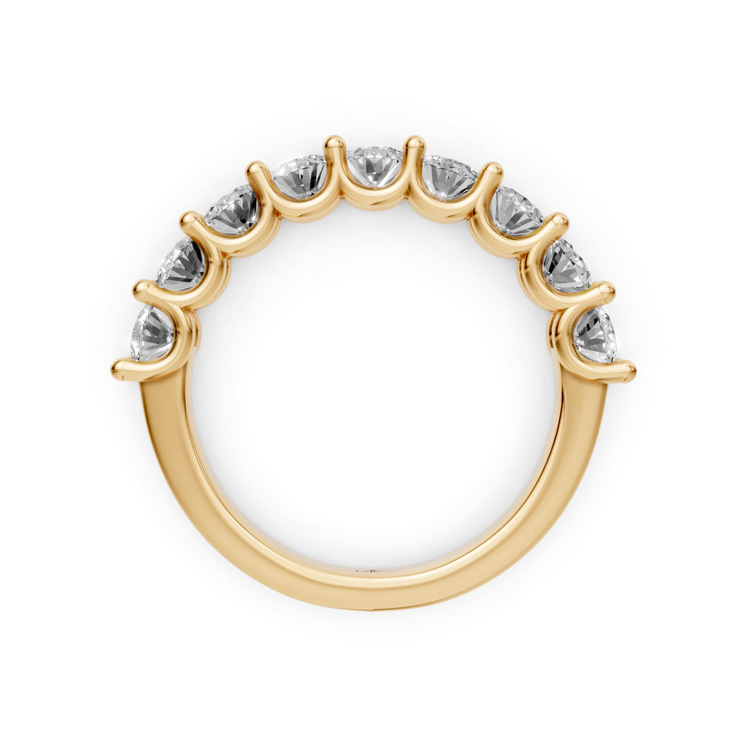 Oval half eternity Ring, U zetting - 2,30 ct
