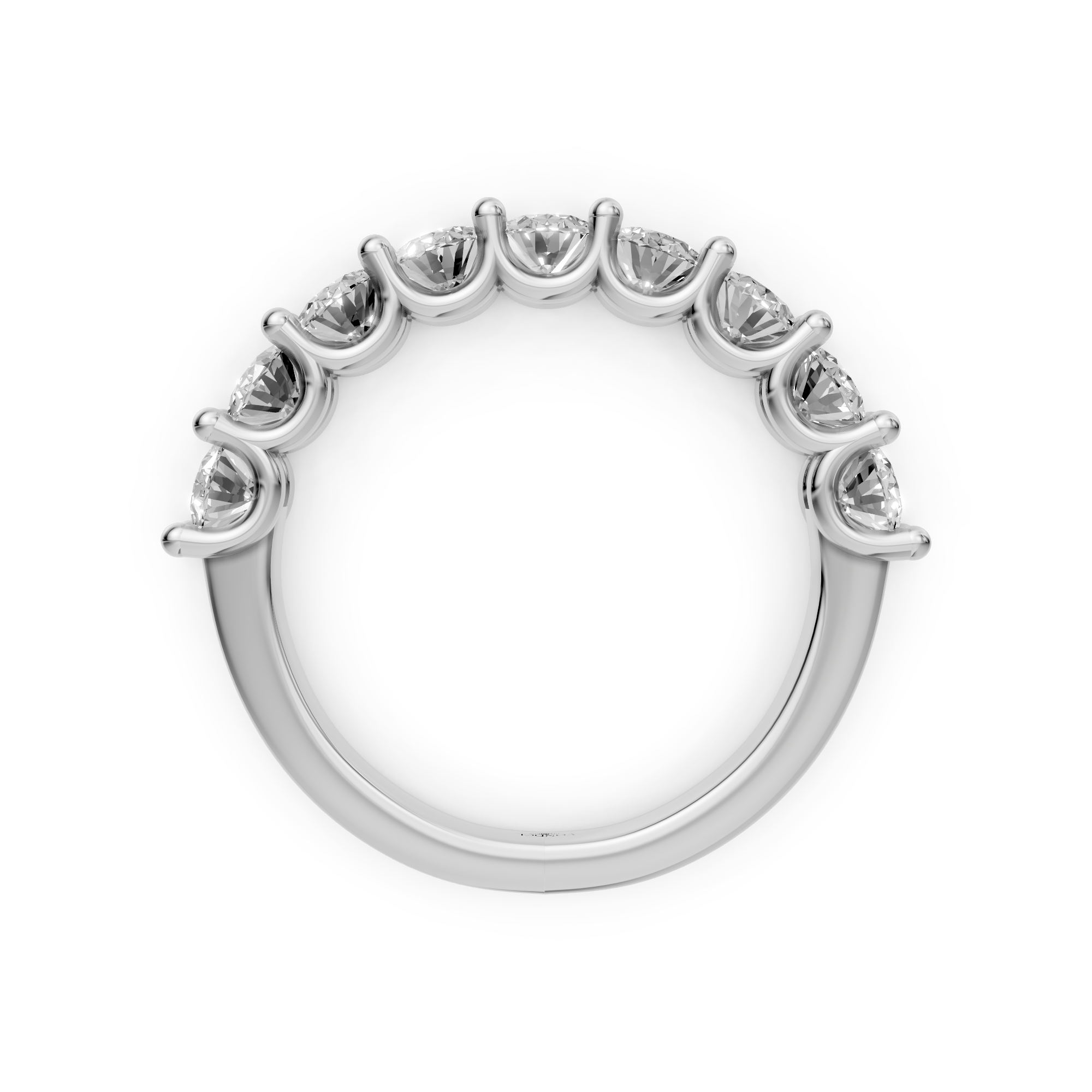 Ashley - Oval Half Eternity Lab Grown Diamond Ring, U-Setting - 18K Gold - 2,30 ct