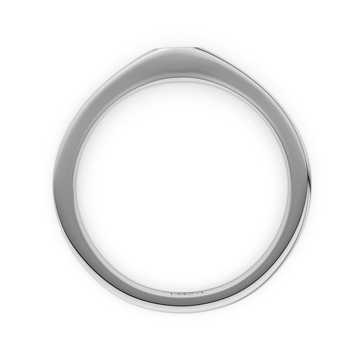 Pink Mini Zegelring met Initiaal Gravering en Diamantjes - 0,02 ct