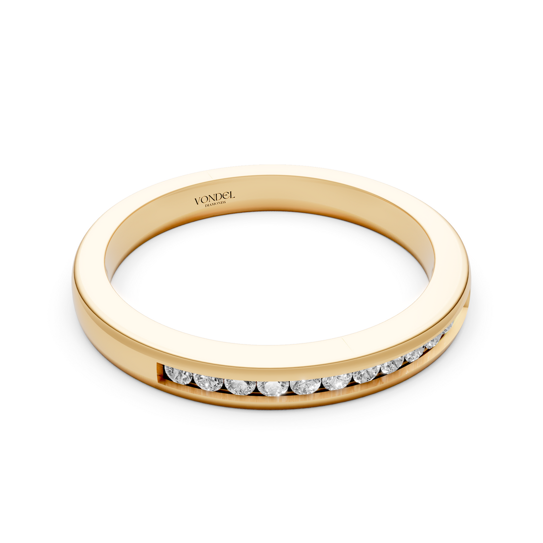 Rijring channel setting - 18K Geelgoud - 0,17 ct