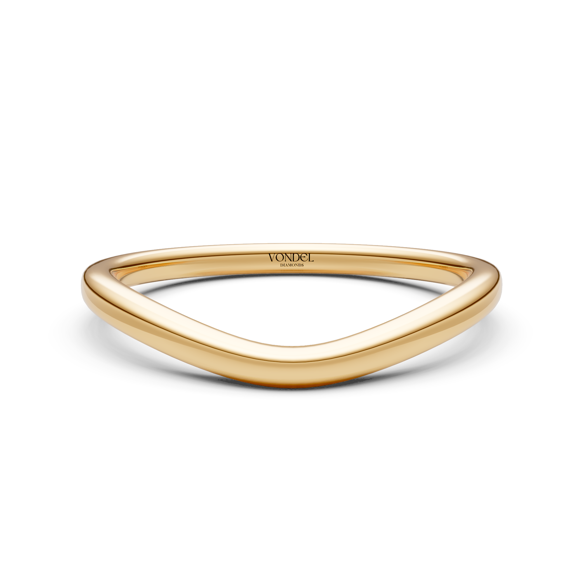 Amara - In Stock - Curved Stacking Ring Slim - 18K Gold