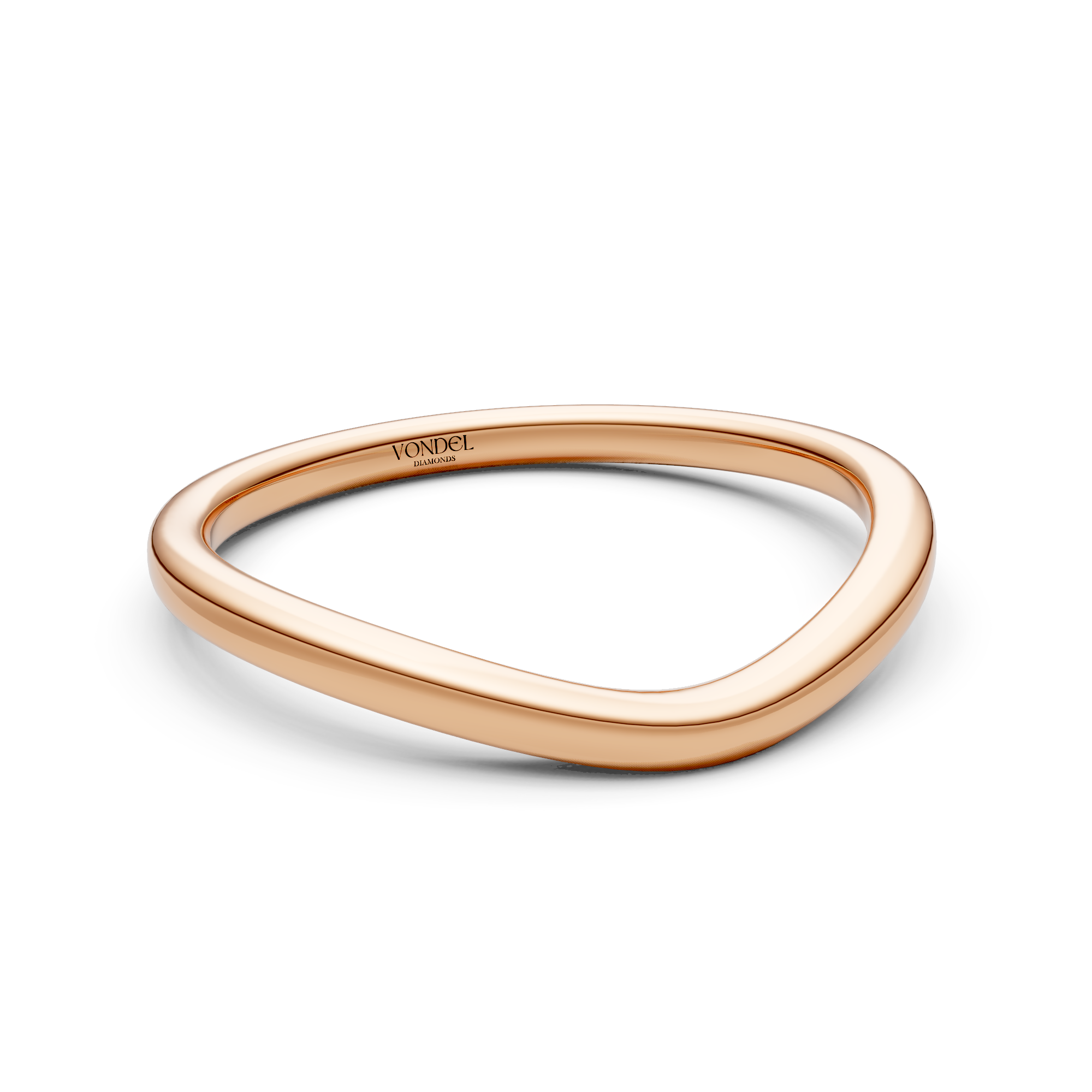 Amara - In Stock - Curved Stacking Ring Slim - 18K Gold
