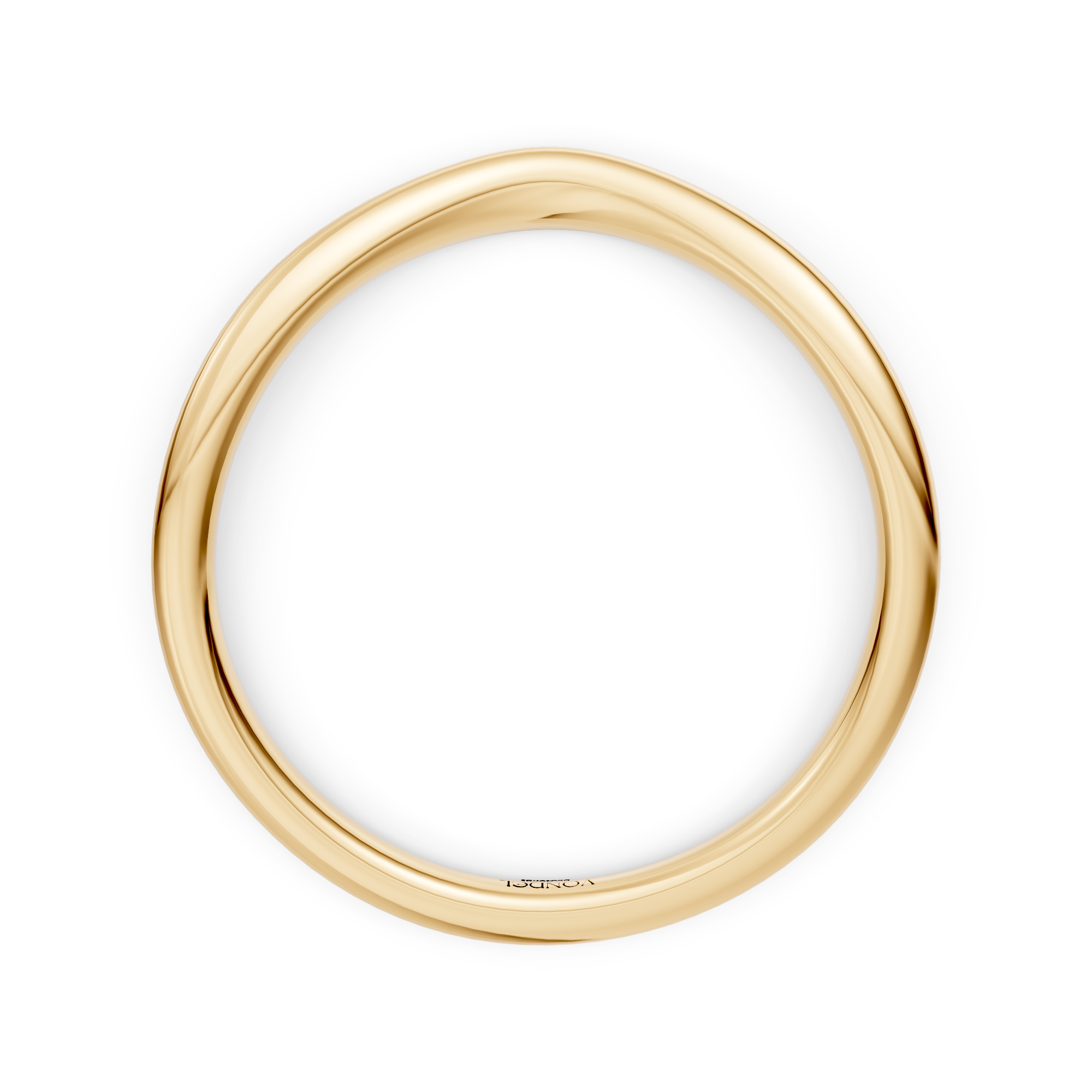 Amara - In Stock - Curved Stacking Ring Slim - 18K Gold