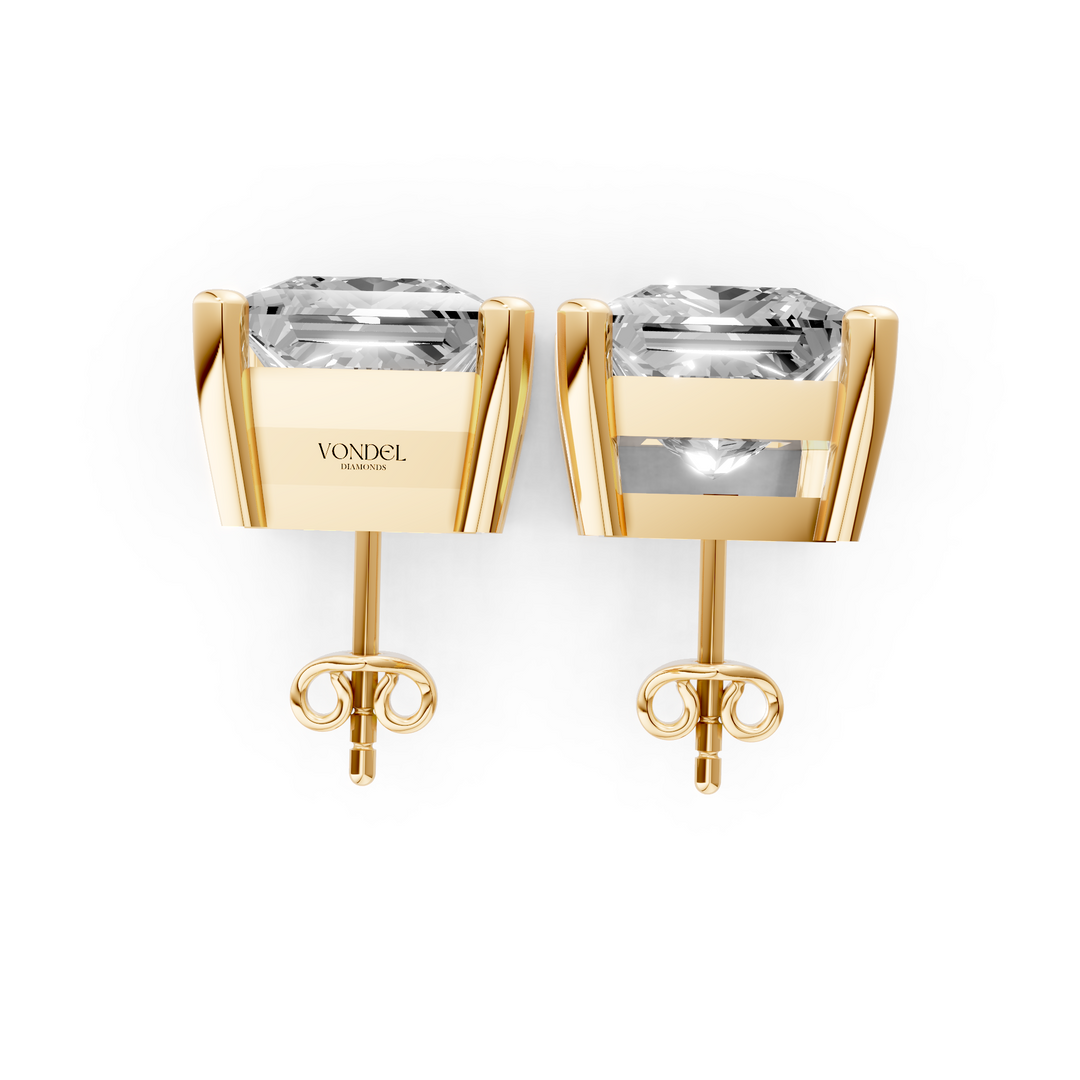Princess Cut Diamanten Stud Oorbellen - 18K Goud - 3,2 ct
