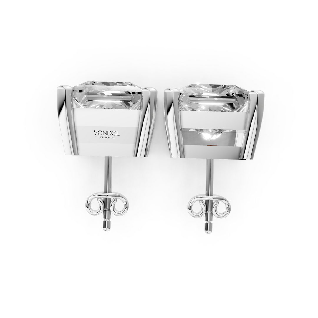 Princess Cut Diamanten Stud Oorbellen - 18K Goud - 3,2 ct