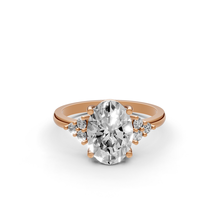 Oval Trilogy Cluster Ring - 2.17 ct