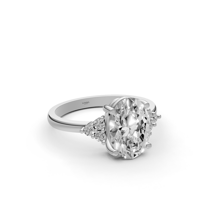 Oval Trilogy Cluster Ring - 2.17 ct
