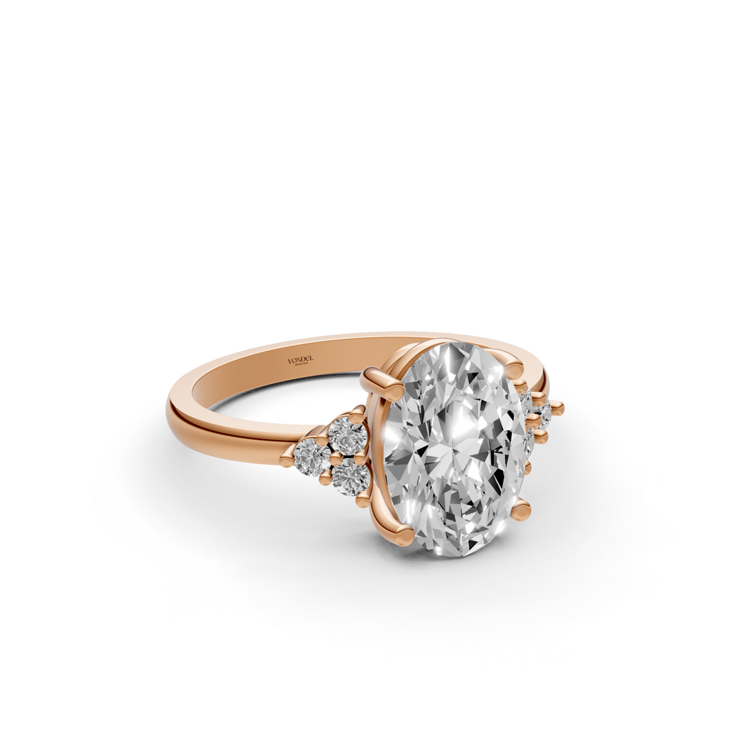 Oval Trilogy Cluster Ring - 2.17 ct