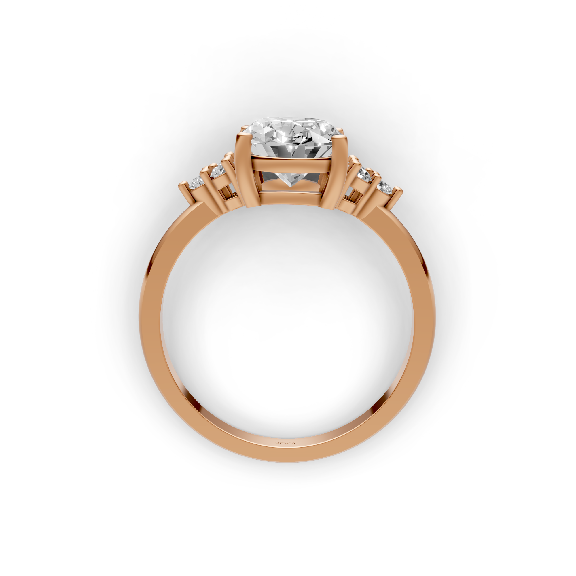 Cindy - Oval Trilogy Cluster Lab Grown Diamond Ring - 18K Gold - 2,17 ct