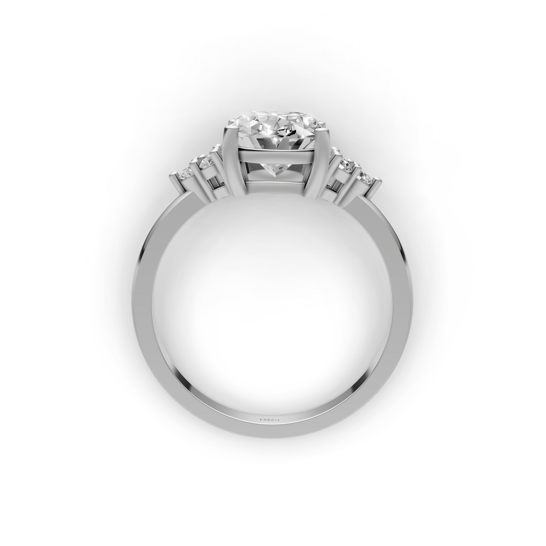 Oval Trilogy Cluster Ring - 2.17 ct