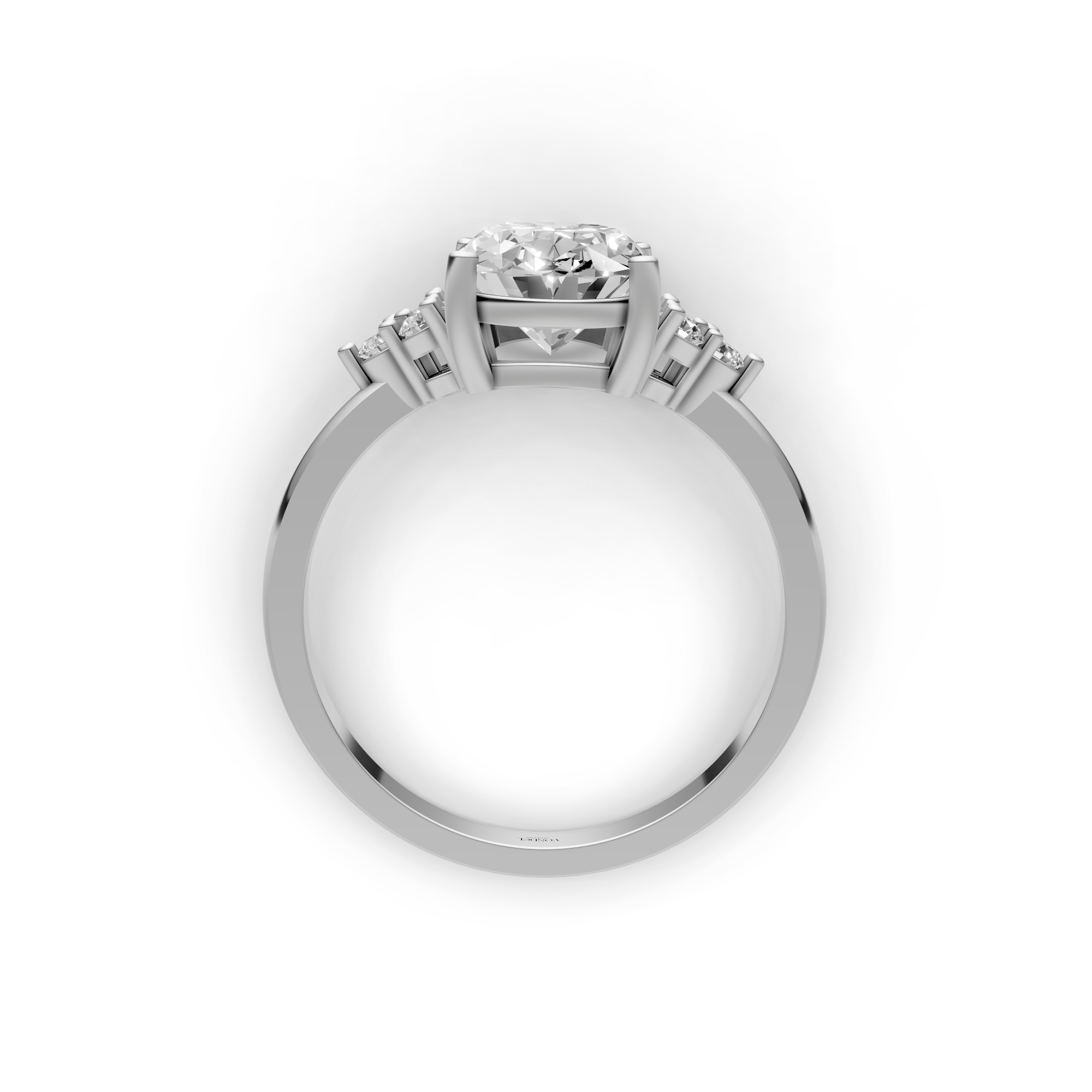 Cindy - Oval Trilogy Cluster Lab Grown Diamond Ring - 18K Gold - 2,17 ct