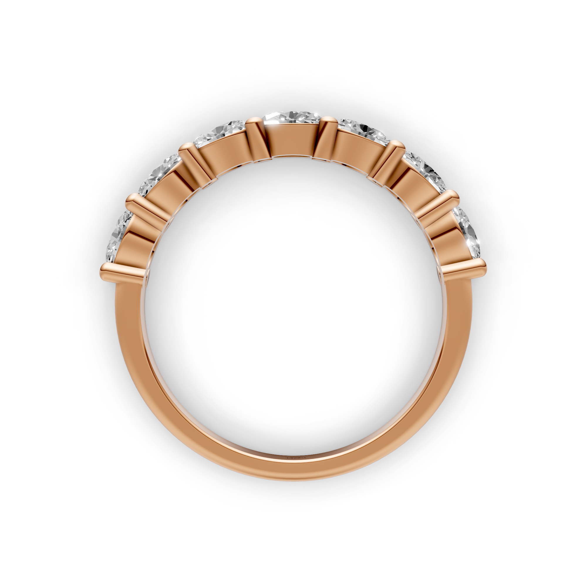 Faye - In Stock - Oval Lab Grown Diamond Row Ring East to West - 18K Gold - 1,04 ct