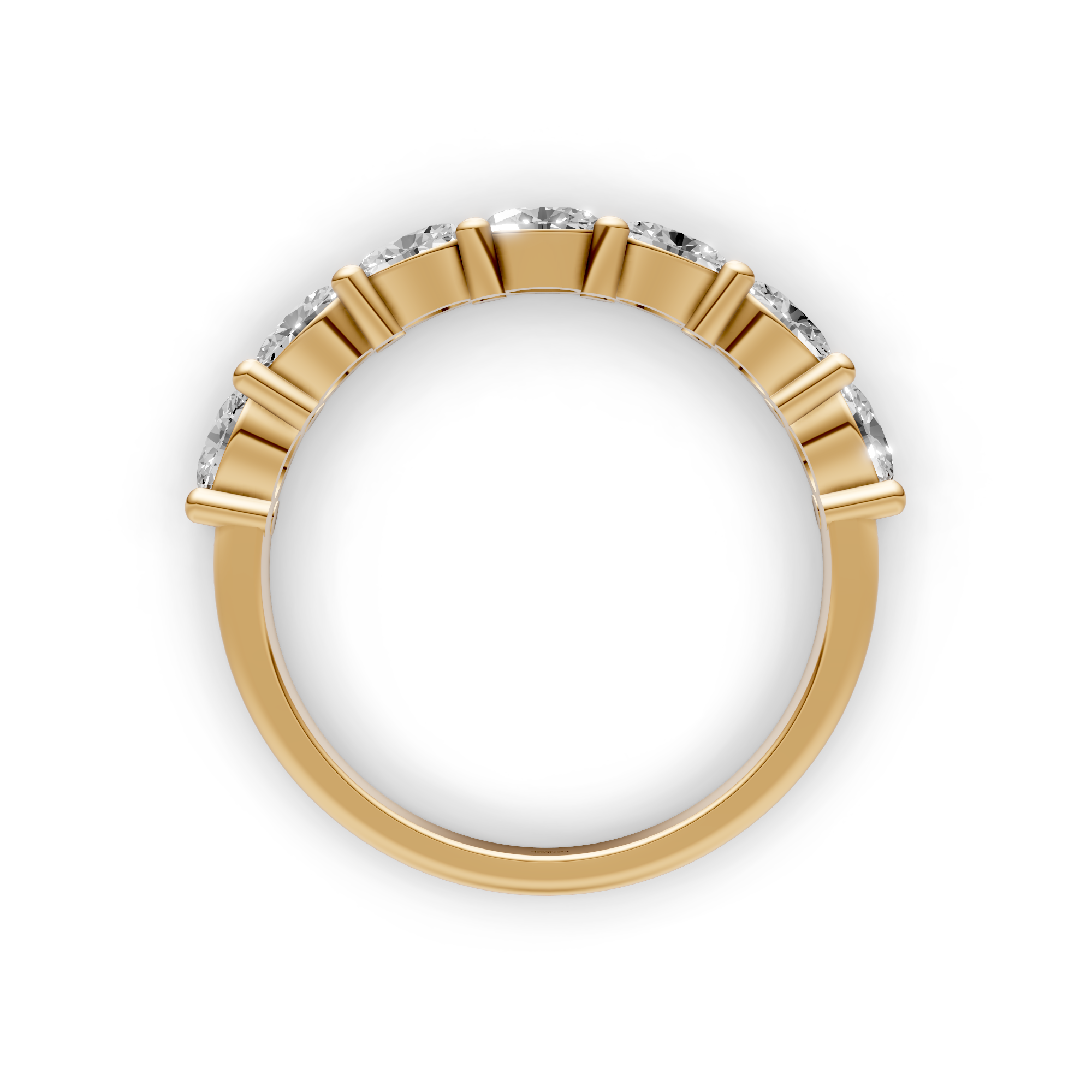 Faye - In Stock - Oval Lab Grown Diamond Row Ring East to West - 18K Gold - 1,04 ct