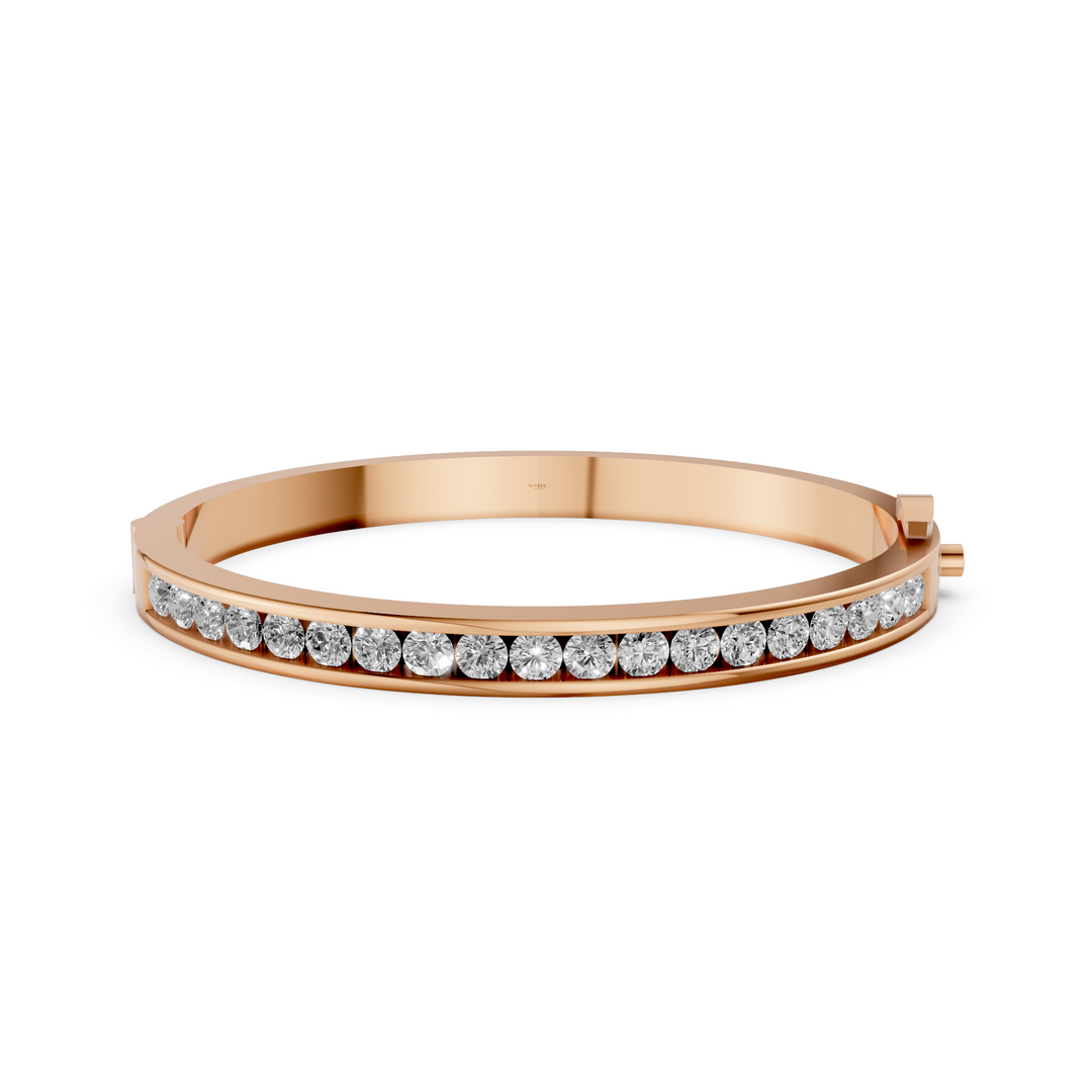 Bangle met Diamanten Channelzetting Wide - 18k Geelgoud - 3,65 ct