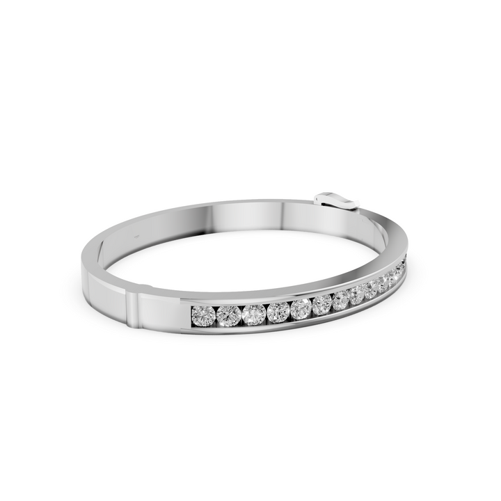 Bangle met Diamanten Channelzetting Wide - 18k Geelgoud - 3,65 ct