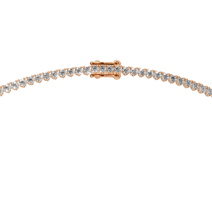 Tennis Ketting met Driepuntzetting en oplopende Diamantgrootte - 6,91 ct