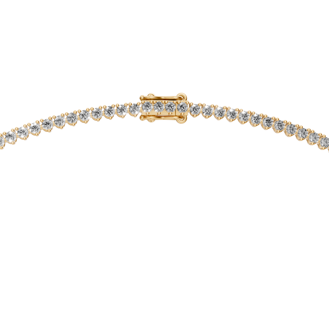 Tennis Ketting met Driepuntzetting en oplopende Diamantgrootte - 6,91 ct