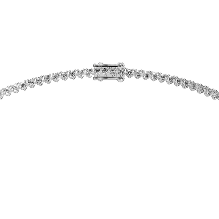 Tennis Ketting met Driepuntzetting en oplopende Diamantgrootte - 6,91 ct