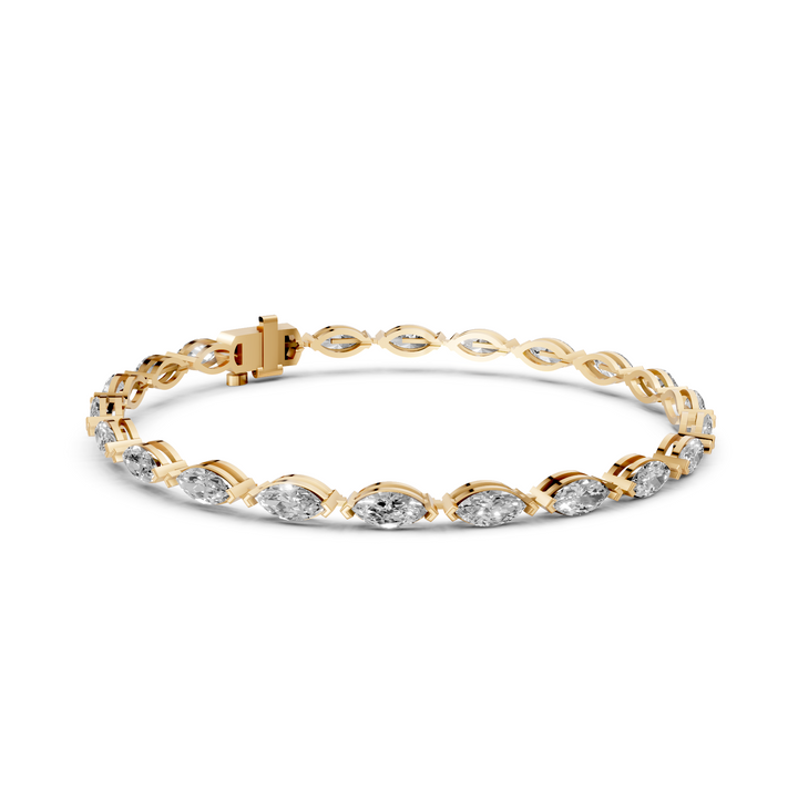 Marquise Diamanten Tennisarmband - 18K Witgoud - 6,68 ct