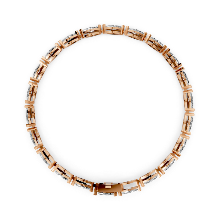 Marquise Diamanten Tennisarmband - 18K Witgoud - 6,68 ct